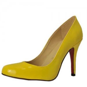Christian Louboutin Bright Yellow Patent Leather Pump